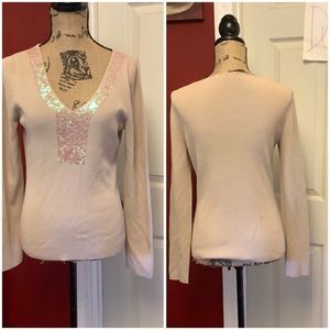 sequin beige sweater